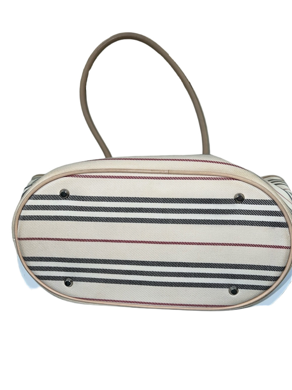 Burberry Striped Canvas Tote - Picture 6 of 14